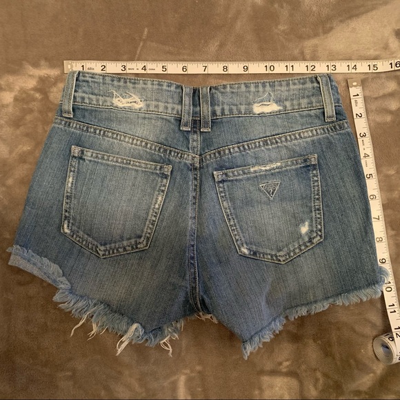 Guess Denim Distressed Shorts - Picture 7 of 13